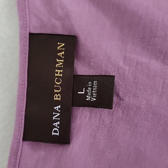 Dana Buchman Women's Purple W/ Sequin Accent Sleeveless Top, L - Picture 6 of 8